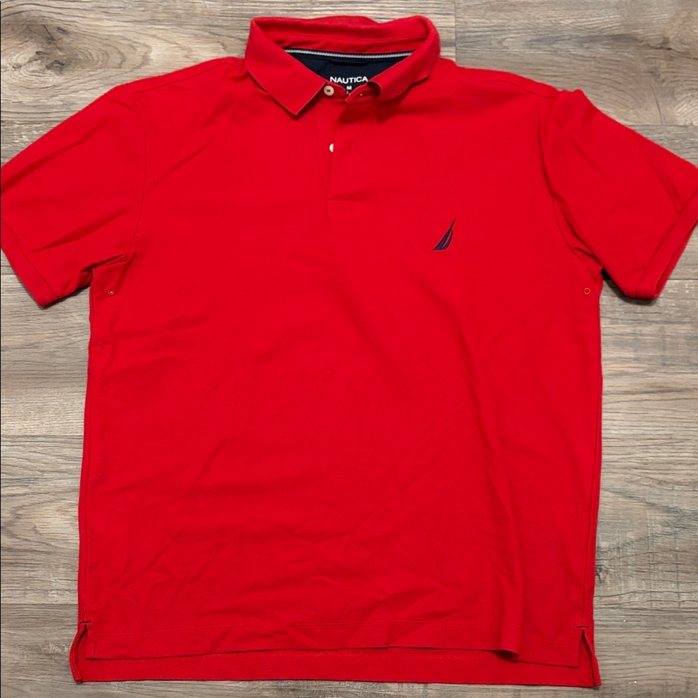 Nautica Classic Red Polo Shirt for Men